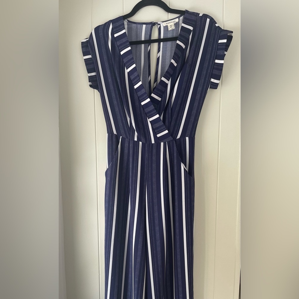Monteau Blue and White Romper